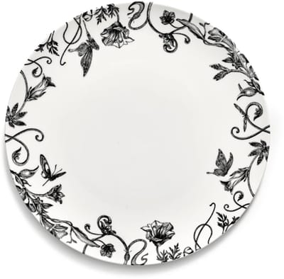 Serax Tomorrowland Unity Floral Fantasy plat bord D23.5cm zwart / wit