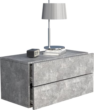 Houten wandlade nachtkastje wandplank lade console nachtkastje Usal L 60 cm