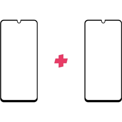 DuoPack: Samsung Galaxy A41 screenprotector gehard glas Edge to Edge