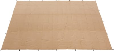 CanvasCamp Heavy Duty Canvas Tarp 5 x 6 m – Rechthoekig Schaduwdoek 30 m² – Waterafstotend Polykatoen 450 g/m² – Donker Zand