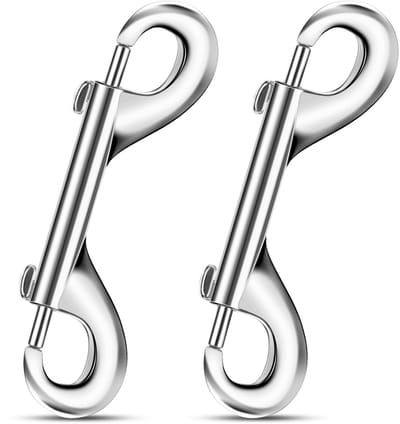 Duurzame Dubbelzijdige Carabiner Haken van Rvs - 2 Stuks, Ideaal voor