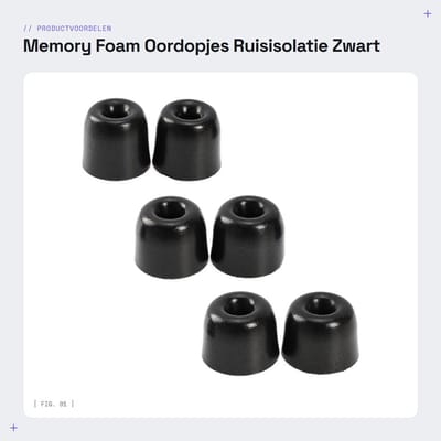 Dailygoods - Memory Foam Oordopjes - Ruisisolatie - Zwart - Vervangende Oordopjes - Geschikt voor HiFi T2 Pro - 3 maten S/M/L