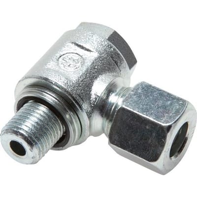 42L & M48x2 Verzinkt Stalen Swivel Joint Snijringkoppeling Buitendraad 160bar NBR O-ring Draaibaar ISO 8434-1