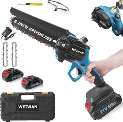 Draadloze Mini Kettingzaag 15,2 cm - Accu met Automatische Smeerder