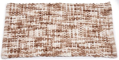 Badmat/badkamerkleed bruin 52 x 73 cm rechthoekig - Matten voor de badkamer