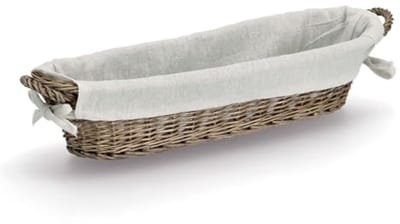 Baguette-mand met uitneembare canvas zak in landelijke stijl