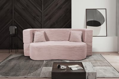 3-zitsbank 221 x 78 x 80 cm – Moderne Zwarte Stoffen Bank met Diepe Zit en Stevig Frame – Luxe Comfort Sofa voor Woonkamer, Slaapkamer of Kantoor – Aurora Noir – Pauwhome
