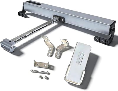 Elektrische raamopener - Automatische opener - Dakventilatie - Met afstandsbediening - 400 mm slag - Zilver