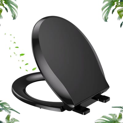 Toiletbril - Toiletdeksel WC bril - Comfortabel Zitten - Softclose Mechanisme - Universeel Rond - Zwart