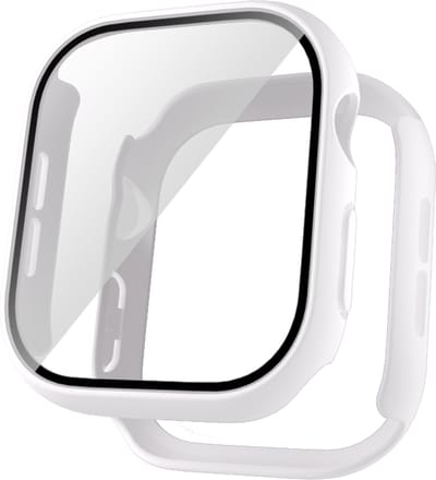 EP Goods - Full Cover/Hoesje - Screen Protector - Geschikt voor Apple Watch Series 10 - 46mm - Hardcase - Protection - Wit