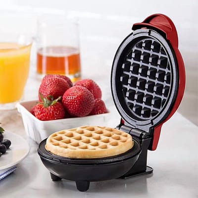 220V elektrische wafelmaker met constante temperatuur en automatische temperatuurregeling, dubbelzijdige verwarming, elektrische wafelmaker/ontbijtmachine voor huishoudelijk gebruik