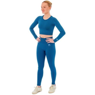 Xtreme Sportswear Dames Sportset - Sportlegging + Sport Croptop - Blauw-S