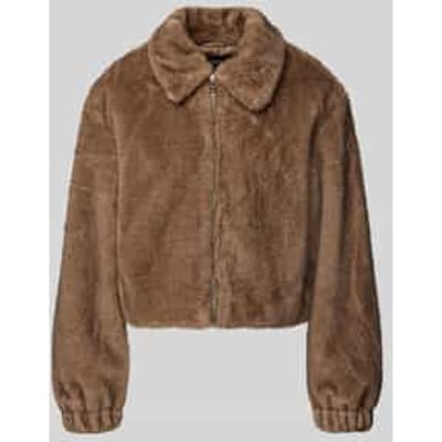 Only Jas Onlmadelina Faux Fur Jacket Otw 15373155 Taupe Gray Dames Maat - M