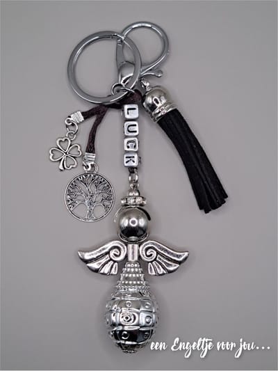 Luck sleutelhanger - Tashanger - Gelukshanger - Geluksengel - Beschermengel sleutelhanger