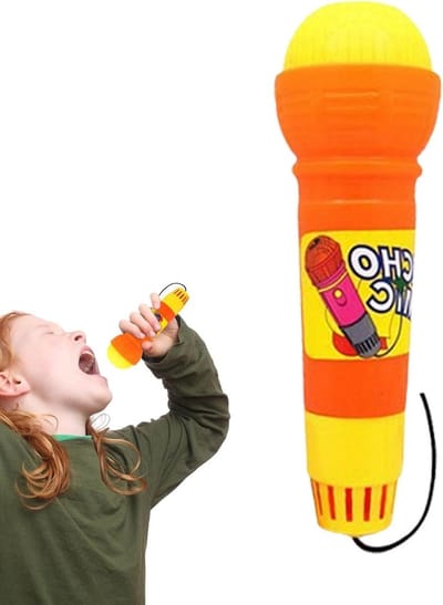 Microfoon Speelgoed - Karaoke Microfoon Stemvervormer - Kinderen Laten Zingen - Geen Batterijen Nodig - 18.5 cm Hoog - Meerdere Kleuren