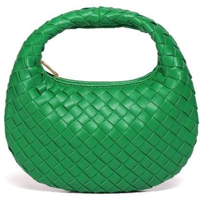 Handgedragen Geweven Tas, Trendy Ketting, Schoudertas Crossbodytas, Frisse en Veelzijdige Handtas green