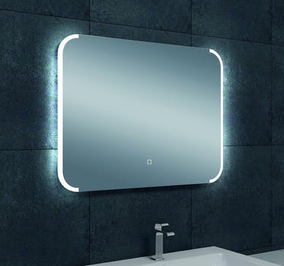 Wiesbaden Bracket spiegel rechthoek met LED, dimbaar en spiegelverwarming 80 x 60 cm