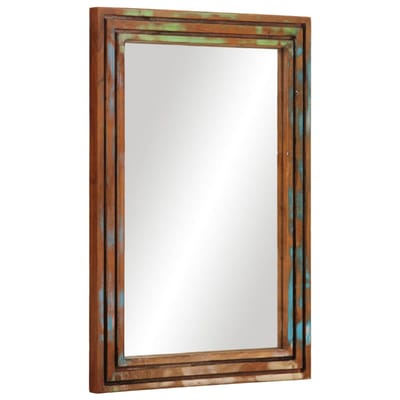 vidaXL - Badkamerspiegel - 50x70 - cm - massief - acaciahout - en - glas