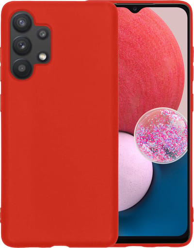 Hoesje - Geschikt voor Samsung Galaxy A13 4G - Sterk & Shockproof - Siliconen Case - Hoes Cover - Telefoonhoes - Rood