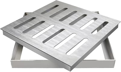 Afvoerrooster - Drainage rooster - Waterafvoer buiten - Versterkte structuur - Diverse maten - Zilver