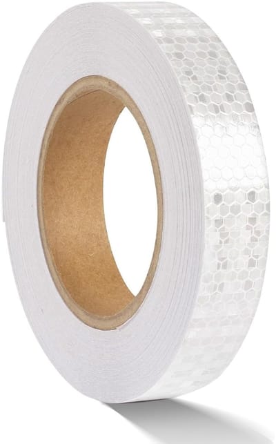 Reflecterende Tape 25m x 2.5cm, Zelfklevende Waterdichte Veiligheidsstrip, Ideaal voor Fietsen, Voertuigen en Auto's, Verbeter Zichtbaarheid en Veiligheid