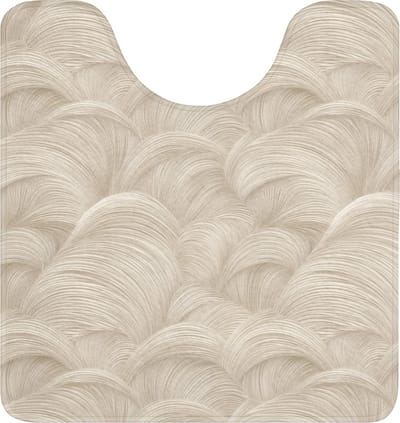 WC mat met uitsparing 55x60 cm - Antislip - Bogen - Patroon - Beige - Toiletmat met uitsnijding - Vloermat - Douchemat - Toilet tapijt - Toiletmatten
