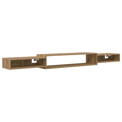 vidaXL - Wand - gemonteerd - TV - Kast - Muurmontage - Artisanaal - eiken