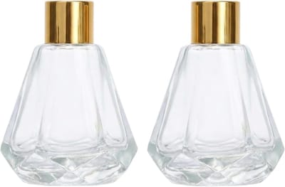 2 STKS 60 ml/2 oz Lege Hervulbare Transparante Glas Diffuser Fles Diffuser Potten Aromatherapie Opslag Container Geur Accessoires Gebruik Voor Diy Vervanging Reed Diffuser Sticks Decor