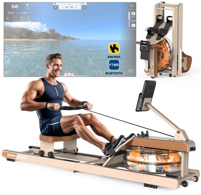 Norvia Inklapbare Roeimachine Met Waterweerstand - Opvouwbare Roeitrainer Voor Thuis - Telefoonhouder - Bluetooth - Max. 160 kg