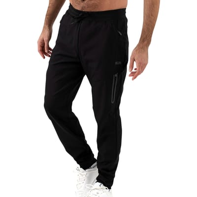 Sjeng Sports NOLAN Trainingsbroek Heren - Zwart - Stretch en zijzakken - Tennis en Fitness - sneldrogend