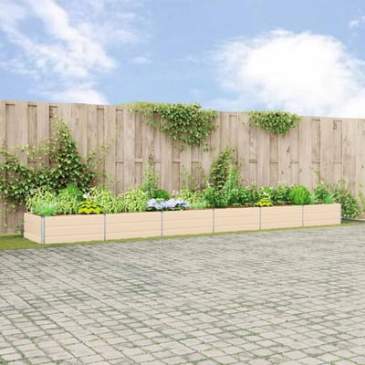 vidaXL - Plantenbak - Ivoor - 580 - x - 100 - x - 45 - cm - Gegalvaniseerd - staal