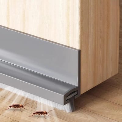 Draai- en tochtstrip voor deuren, 100 x 3 cm, zelfklevend, stofdicht en insectenwerend, ideaal tegen kou en tocht