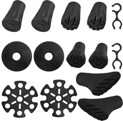 Set van 14 Rubber Tips voor Wandelstokken - Anti-slip Vervangende Tips voor Nordic Walking
