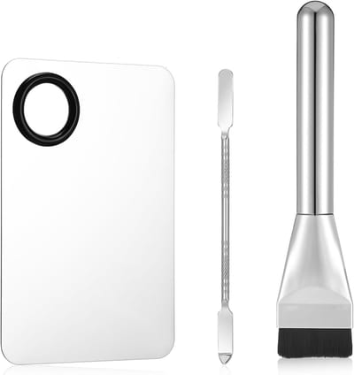 3-delige Spatelset voor Cosmetica - Make-up Palet, Foundation Borstel en Accessoires voor Vrouwen en Meisjes - Perfect voor Make-up en Gezichtsverzorging