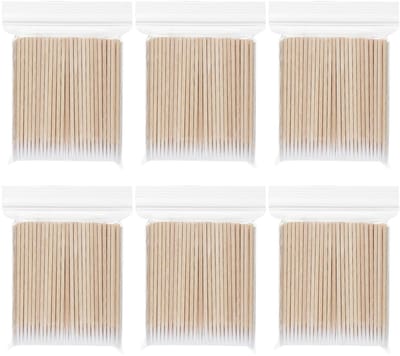Dailygoods- Wattenstaafjes 600 stuks - Puntige Wattenstaafjes - Houten/Katoenen Staafjes - Wegwerp Reinigingsstaafjes - Geschikt voor Tatoeages - Veilig en Betrouwbaar - Cosmetische Wattenstaafjes