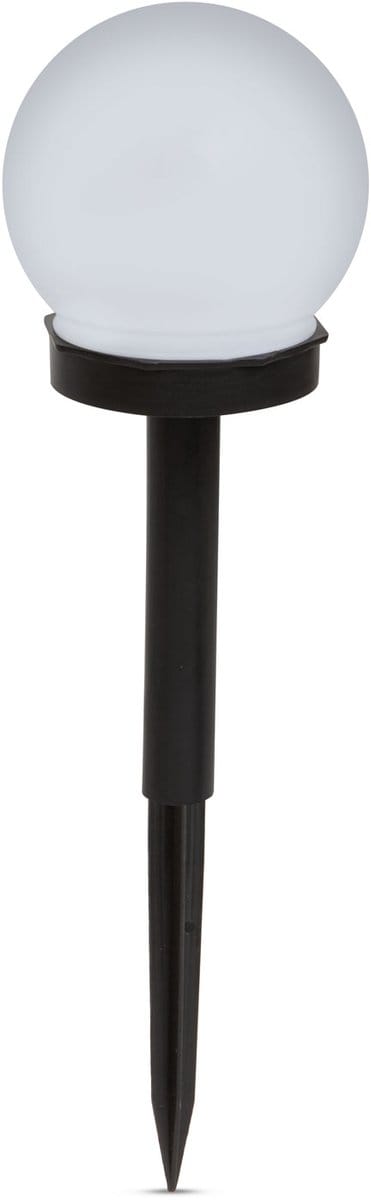 Solar LED Tuinlamp Met Grondspies – Bolvormig – Ø10 Cm – Koel Wit – Op Zonne-Energie – Automatisch Aan Bij Schemer – Voor Tuinpad, Border En Buitenverlichting [11711]