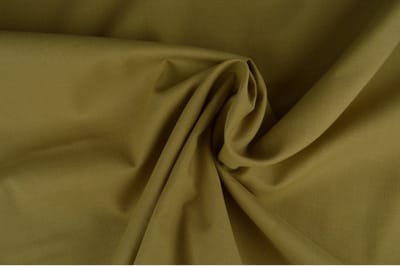 Katoen stof - Per meter - 1 meter - Poplin katoen uni - Donker beige