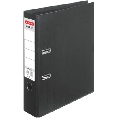 herlitz ordner maX.file protect plus, A4, rugbreedte 80 mm, zwart