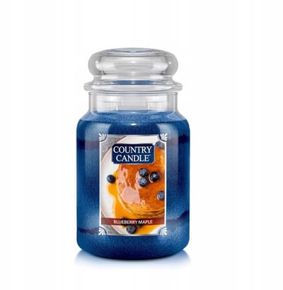 Country Candle Blueberry Maple Grote geurkaars - 2 lonten