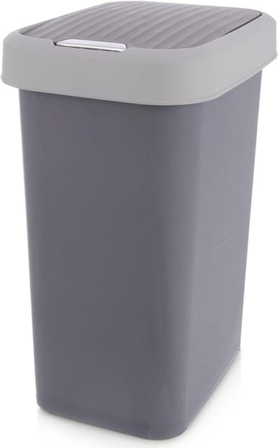 Prullenbak Plastic Grijs 25 l - Afvalmand - Afvalemmer