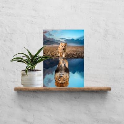 Plexiglas ‘Welpje & Leeuw’ - A4 - MajesticAlly