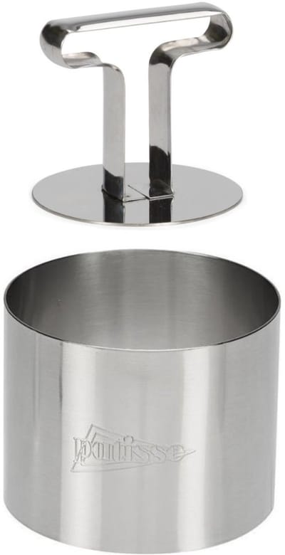 Patisse Garneerring - RVS - Ø 9 cm + Uitdrukker Ø7cm