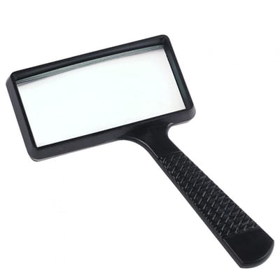 Dailygoods- Vergrootglas 5X - Draagbaar - Glazen Lens - Lange Handgreep - Lichtgewicht - Voor Lezen/Sieraden Identificatie - Loep
