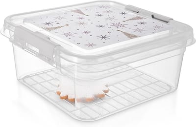 Voedselcontainer met Deksel SNEEUWVLOK 4,5 l - Vershoudbakjes - Vershouddoos - Bakjes - Diepvriesbakjes - Vershouden