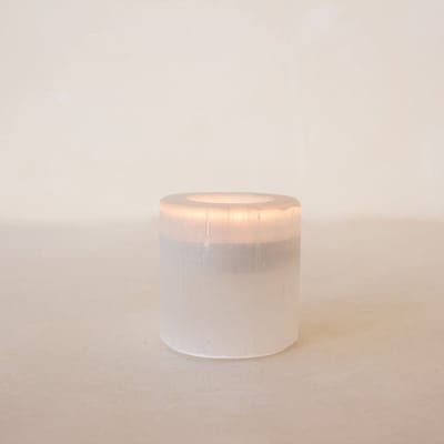 ANAS Seleniet Waxinelichthouder – Sfeerlicht van Engelensteen – Kristal Woondecoratie – 8 cm
