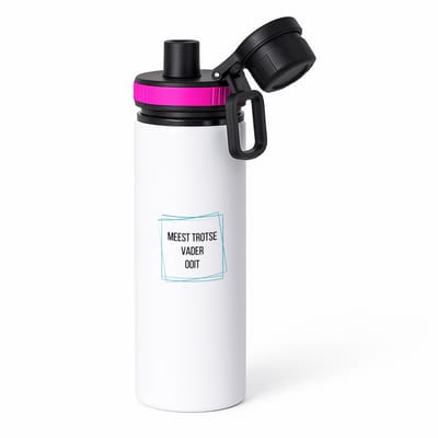 Hacebo® - meest trotse vader ooit waterfles met draaidop roze - Papa - trotse vader - vader cadeautjes - vaderdag - verjaardagscadeau - verjaardag - cadeau - geschenk - kado - gift - vader artikelen - water fles - 850ML