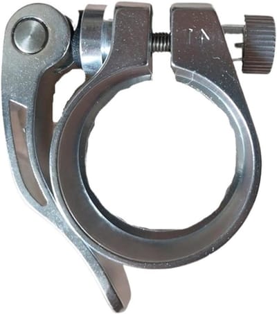 Zadelpen Klem - Fiets Onderdeel - Zadelhoogte Verstellen - Quick Release - 35-41 mm - Zilver