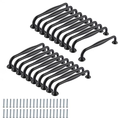 Dailygoods- Meubelknoppen 20 Stuks - Zwarte Kastknoppen - 128mm