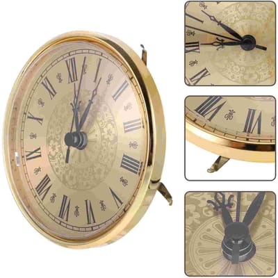 Inserts d'horloge Style Rétro Chien Golden Retriever Mur de Maison Pour Alliage Plastique Quartz Petites Horloges (Golden,10.5X10.5CM) doré