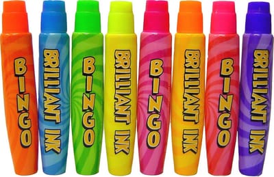Fluorescerende Bingo Dabbers Set - 8 Stuks in Diverse Kleuren, 15 ml voor Bingokaarten